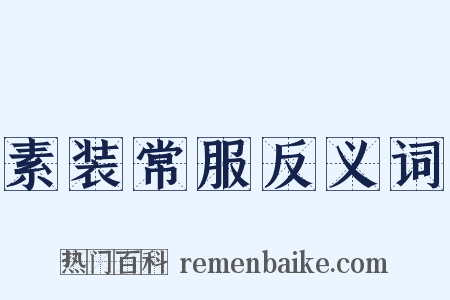 素装常服反义词是什么意思的图片